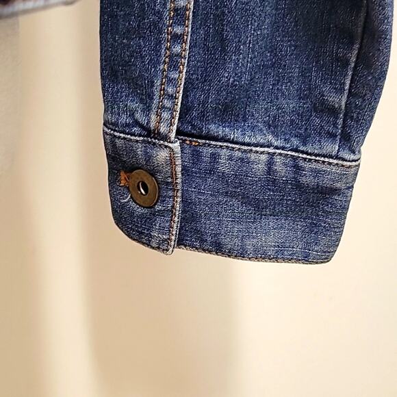 Susan Bristol Jean Jacket Button Closure and Sleeve Two Chest Pockets Size S - Picture 3 of 10